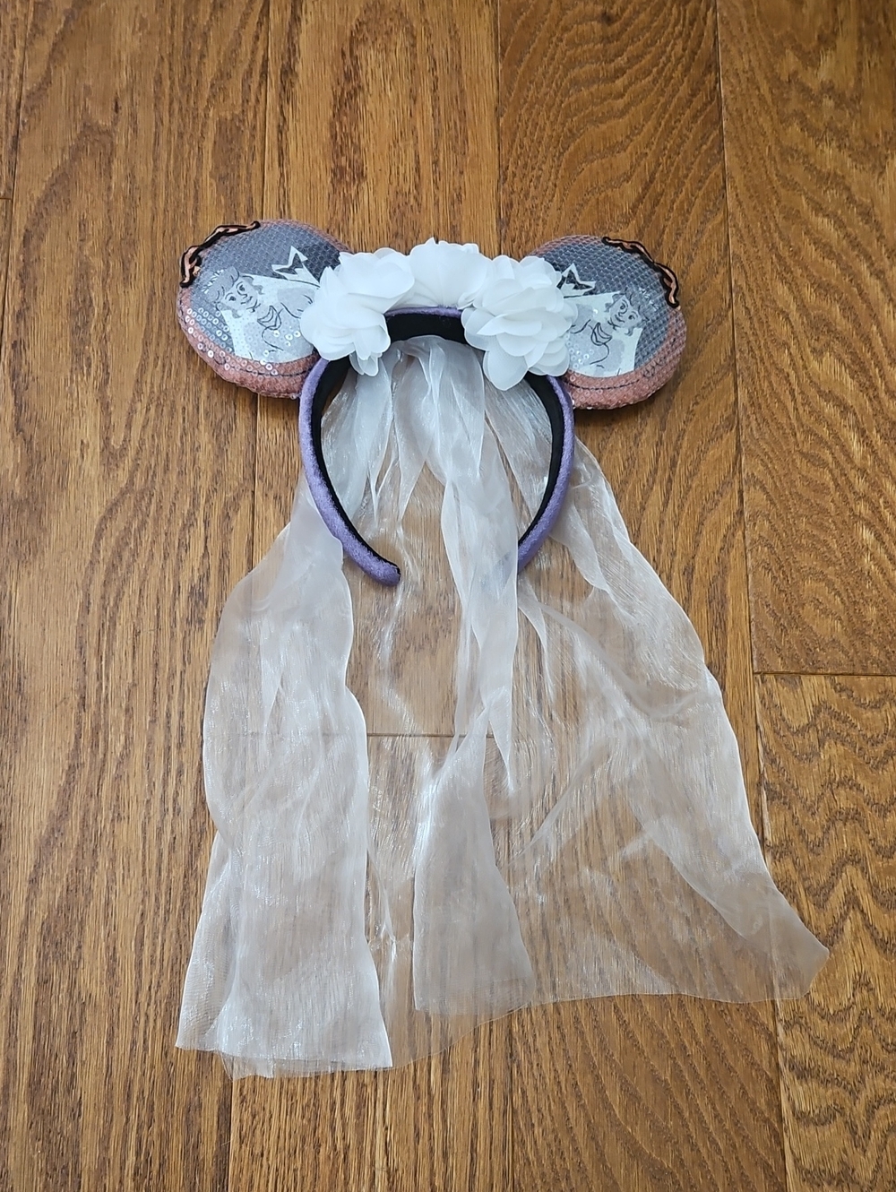 Disney Parks Haunted Mansion Constance the Bride Minnie Ears Veil Headband